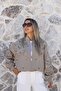 Mink Stone Embroidered Premium Bomber Jacket