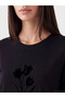 Lcw everyday black crew neck blouse with stone detail - 3