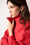 I3621Axrd51 Red Stand Collar Bengal Bomber Jacket - 4