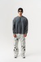 Panelcore Washed Oversize Crew Neck Men's Sweatshirt with Stitching Detail - 6