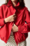 I3621Axrd51 Red Stand Collar Bengal Bomber Jacket - 5