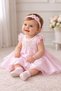 9-36 Months Stone-Embellished Flowered Dress - Pink - 3
