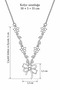 Women's Silver Color Flower Bow Detailed Zircon Stone Elegant Necklace Valentine's Day Birthday Gift - 6