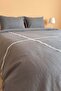 Carven Gray 100% Cotton Double Duvet Cover Set - 4 Pieces - 3