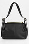 Esla Women's Belt Strap Baguette Shoulder Bag - Black