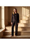 Women's Soft Velvet Crew Neck Brown Pajama Set - 2