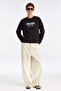 Eazy Unisex Oversize Long Sleeve T-Shirt 100% Cotton Black Who Cares Printed Boxy Fit T-Shirt - 3