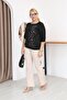 Embroidered Stoned Glitter Cotton Mercerized Sweater - 3