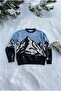 Unisex Mountain Patterned Regular Fit Snow Winter Knitwear Sweater - 6