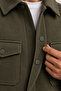 Khaki Pocket Snap Fastener Regular Men's Shirt Jacket |   Mew1210319-1 - 4