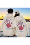 Men's Handprint Back Printed 3 Thread Oversize Hoodie – Hooded Sweatshirt