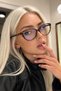 Cat Eye Optical Frame Compatible Blue Block Women's Glasses Computer Phone High Protection Against Harmful Lights