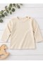 100% Cotton Ribbed Long Sleeve Thick Girls Boys Unisex Bottom Top Set Pajamas Home Wear - 3