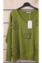 Italian Knitwear Sweater with Floral Applique - 2