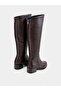 Genuine Leather Flat Sole Women's Boots with Back Zipper K1 - 3