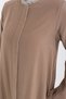 Defne Cupra Fabric Stone Abaya Beige -9086 - 6