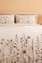 Mocha Garden Double 100% Cotton Duvet Cover Set - 4 Pieces - 3