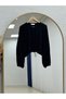 Dilberay Skirt with Drawstring Viscose Tunic-Mf1921 Black - 2