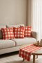 Kiremit Pötikare Double-Sided Printed Suede 5 Piece Living Room Set - 4 Cushion Covers 43X43 cm Runner 140X40 cm - 2