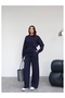 Crop Sweatshirt Şardonlu Tracksuit Set