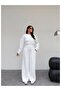 Crop Sweatshirt Şardonlu Tracksuit Set