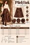 100% Polyester Printed Chiffon Midi Pleated Skirt Size 38-46 - 6