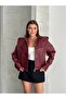 Stand-Up Collar, Snap Closure, Elastic Waist, Lined, Brand Equivalent Design, Fabric Detail, Thick Bomber Faux Leather Jacket Coat