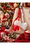 Heart Figured Bag Charm Set |   Red and White Bag Charm |   Bag Ornament and Keychain Accessory - 3