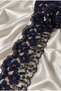 Floral Sequin and Beaded Lace Appliqué Ribbon [1 meter]