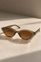 Women's Noir Oval Uv400 Sunglasses Ash Brown - 3