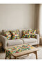 Retro Watermelon Fruit Patterned Double-Sided Suede 5-Piece Living Room Set - 4 Throw Pillows (43X43 cm) + Runner (140X40 cm) - 3