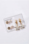 Steel Gold Clover Earring Set - 2