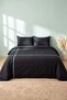 Carven Black 100% Cotton Double Duvet Cover Set - 4 Pieces - 2