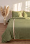 Costarica Green 100% Cotton Double Duvet Cover Set - 4 Pieces