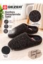 Women's Winter House Slippers Black Terry Textured Closed Toe Light Sole Comfortable Slippers - 2