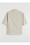 Vizyon New Season Beige Regular Fit Linen Look Men's Shirt - 6