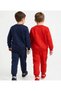 Children's 6-Piece 3-Piece Tracksuit Set 3 Yarns Fuzzy Inside Yarned Red Navy Blue Ecru - 3