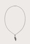 Unisex Feather Steel Necklace Silver - 2