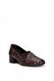 D26Ka-7085 Women's Genuine Leather Classic Heeled Shoes Mink - 2