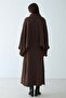 Cape Dress Combination Knitwear Double Set Brown 9488-Tk - 8
