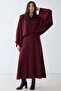 Cape Dress Combination Knitwear Double Set Mürdüm 9488-Tk - 3