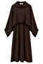 Cape Dress Combination Knitwear Double Set Brown 9488-Tk - 7