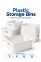 Plastic Storage Bins with Handles, Multi-Purpose Cabinet, Desk & Pantry Organizer