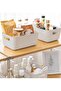 Plastic Storage Bins with Handles, Multi-Purpose Cabinet, Desk & Pantry Organizer - 8