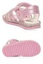 Pink Velcro Strap Stone Detailed Baby Sandals Maya - 5