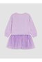 Özmarka New Season Lilac Polka Dot Girls' Tulle Tutu Dress - 2