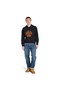Holiday Graphic Men's Black Hooded Sweatshirt - 3