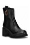 D26Kb-1955 Women's Genuine Leather Thick Heeled Casual Boots - 2