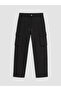 Özmarka New Season Black Loose Fit Men's Cargo Pants