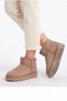 Women's Mini Mink Suede Ankle Boots with Fur Inside, Narrow Fit Shoes - 4